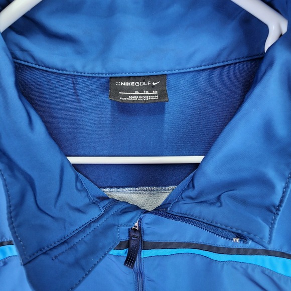 Nike Golf Short Sleeve 1/4 Zip Pullover Men's XL Blue Athletic Performance - Picture 3 of 9